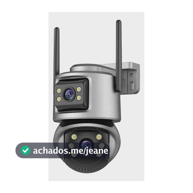 Câmera Inteligente Wifi Smart A32 Lente Dupla Ip66 Preto