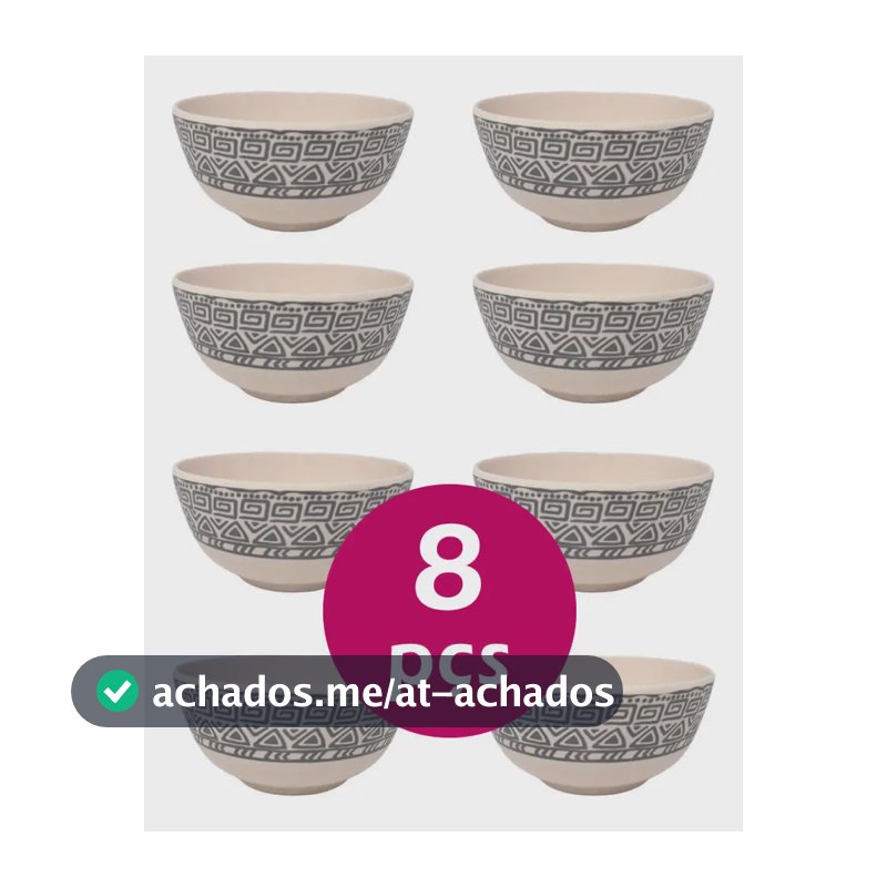 Kit 8un Tigela Bowl Cumbuca Ecológico 300ml Sopa Caldo