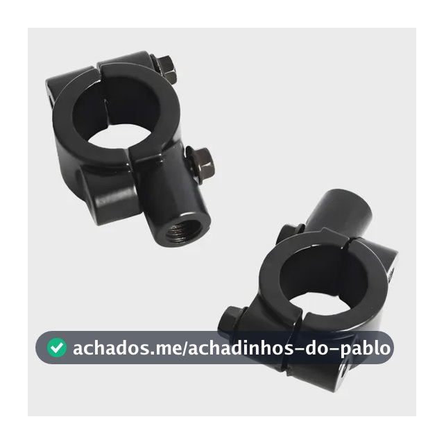 Par Abraçadeira Adaptador Retrovisor De Moto 7/8 (22mm) M10