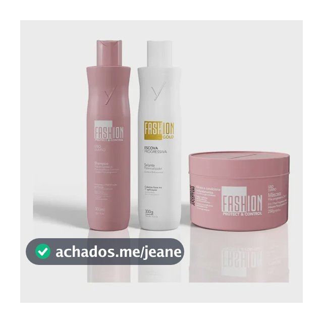 Kit Escova Progressiva Fashion Gold 300g