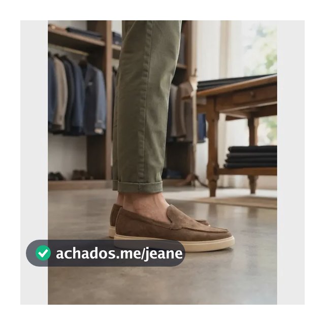 Sapato Slipper Masculino Camurça  Mabeco  Slip On Loafer Café Camurça 42