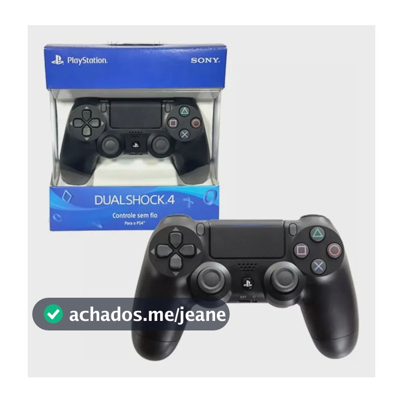 Controle Sem Fio Playstation Dualshock 4 Preto Ps4 Unica