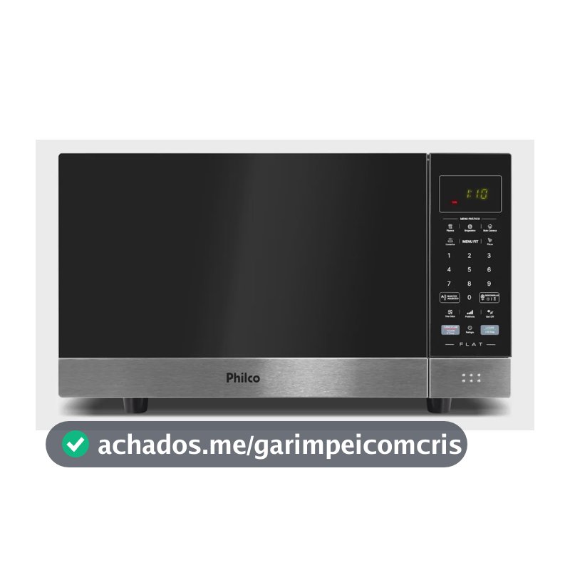 Micro-Ondas PMO30F Flat 28L Preto Espelhado Philco 220V