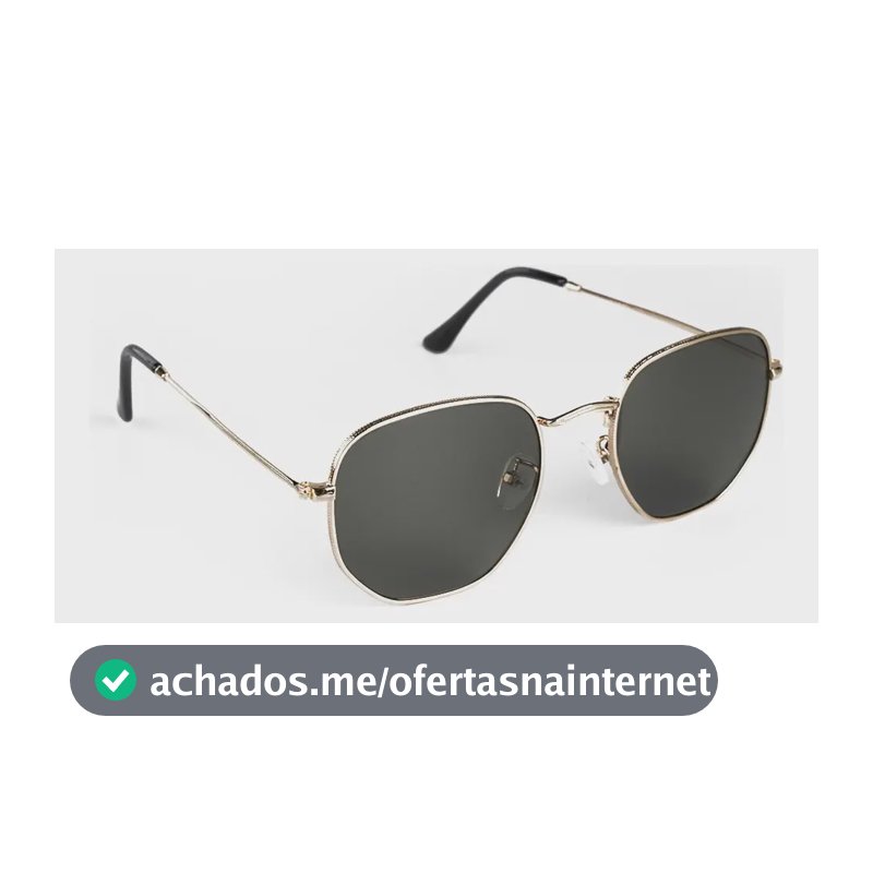 Óculos De Sol Saint Germain Dourado Harbor Aviador Uv400 Lente Preto Desenho Espelho