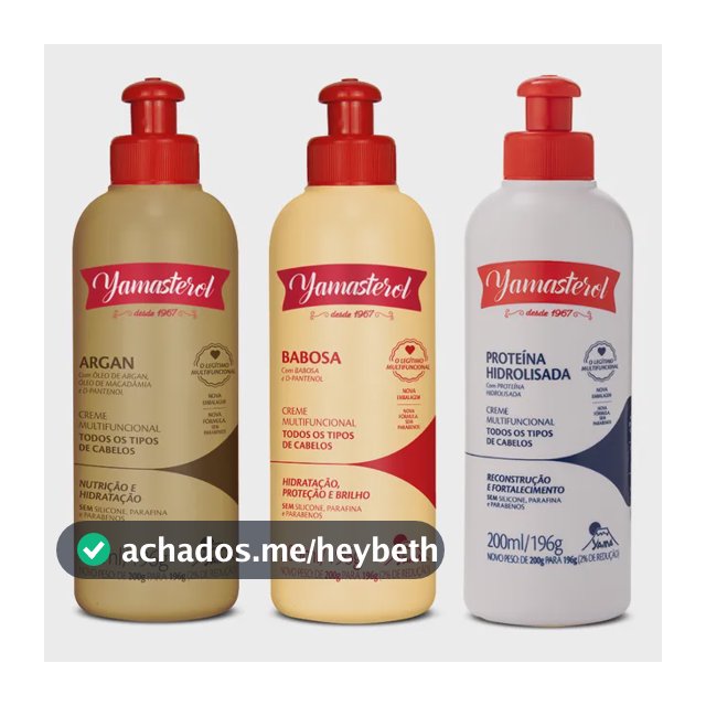 Kit 3 Yamasterol Cronograma Capilar Reparação Intensa Yamá 2