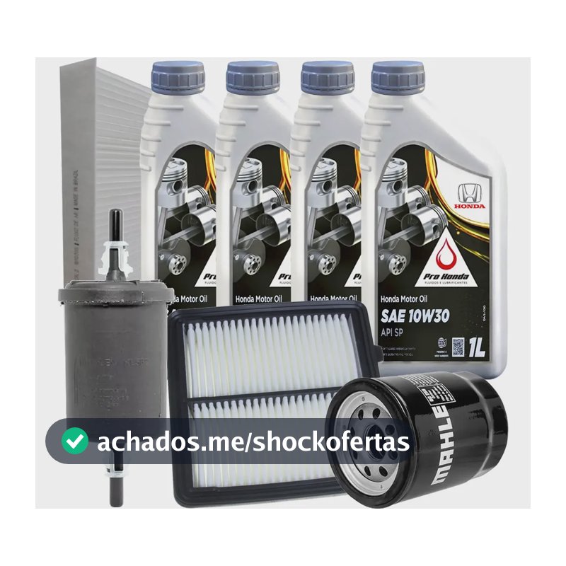 Kit Oleo Honda 10w30 Filtros Fit City 1.4 1.5 2009 A 2013
