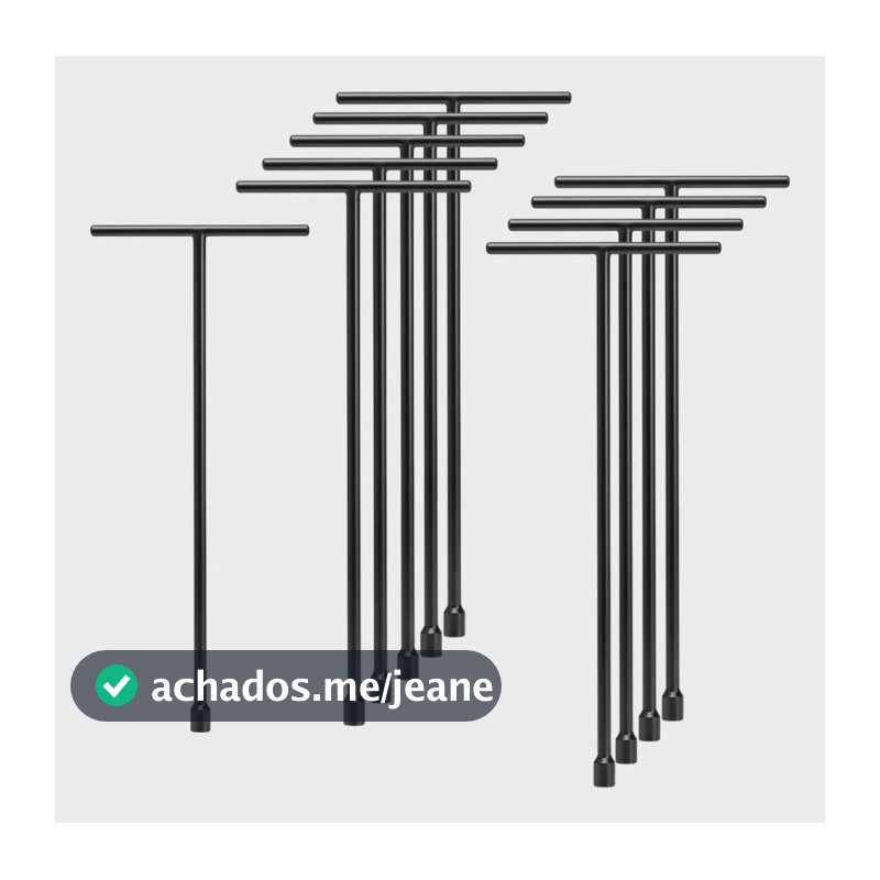 10 Chave T Canhão Longa 49 Top 8 10mm Agitador Lm08 Lte09 Preto