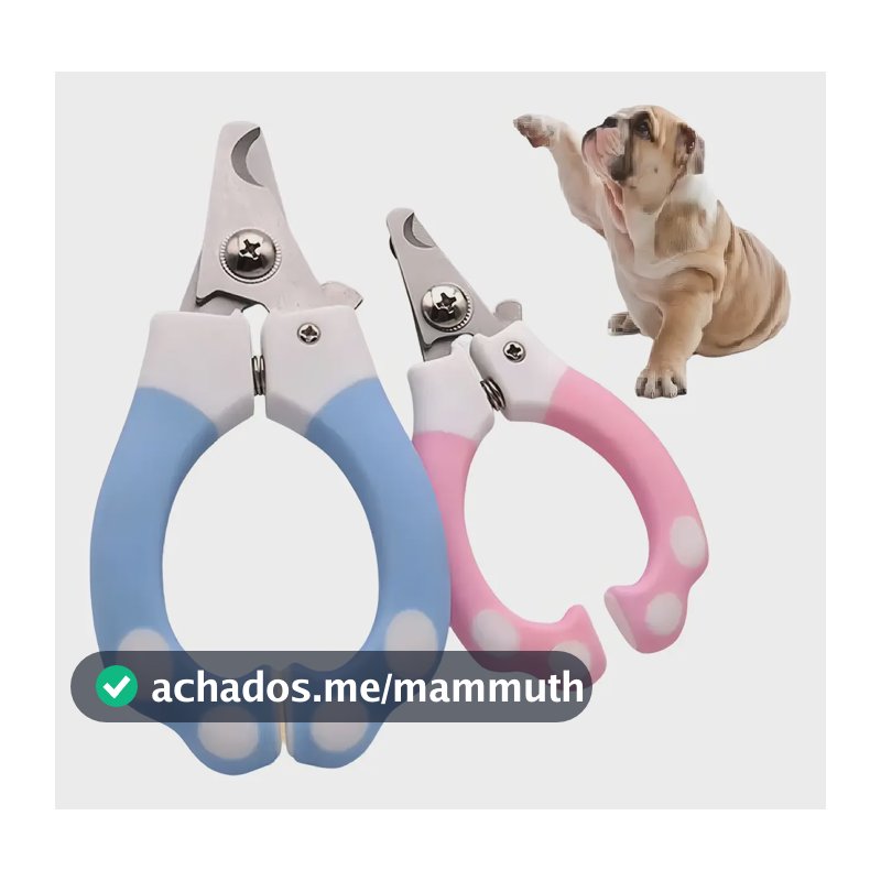 Cortador Alicate De Unha Gatos E Cães Pequeno Porte Prático Cor Rosa