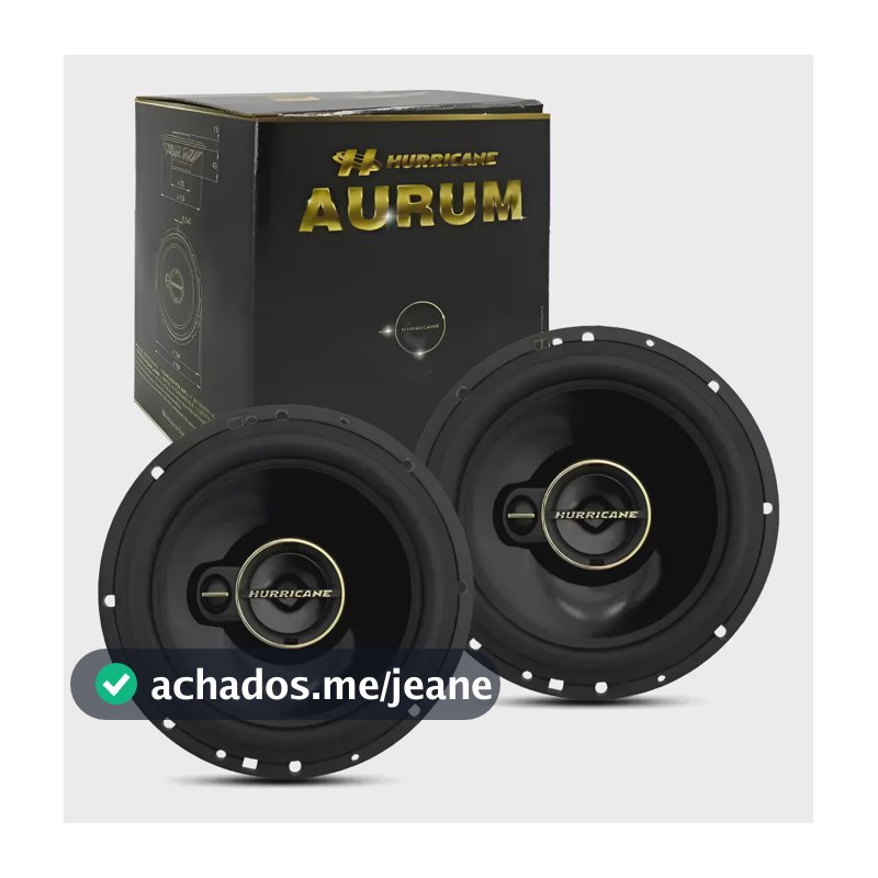 Par De Alto Falante Hurricane Triaxial Aurum 6 Pol 240w A6t Preto