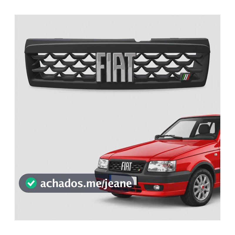 Grade Frontal Uno Mille Fiorino 2005 A 2013 Style Preta Curvada Polipropileno
