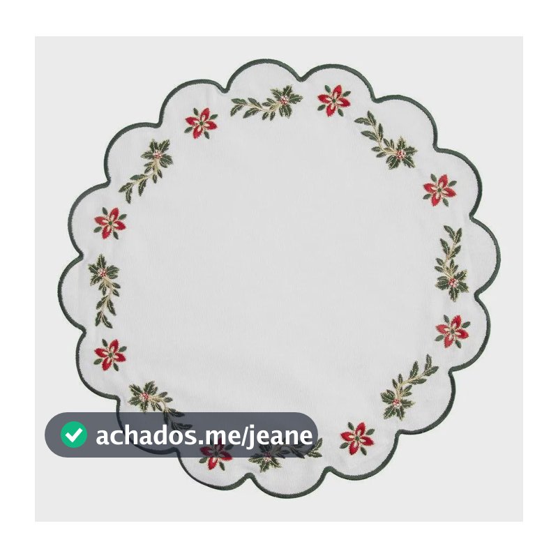 Lugar Americano Home Style Natal Folk 38 Cm Branco