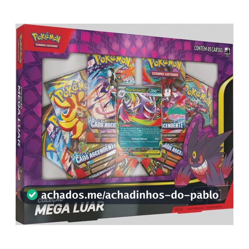 Box Pokémon Coleção Mega Luar Mega Gengar Ex - Copag