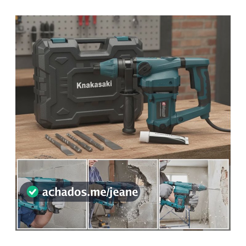 Martelete Furadeira Impacto 1600w 5,5j Rotativo Rompedor Azul-aço 220v 50 Hz/60 Hz