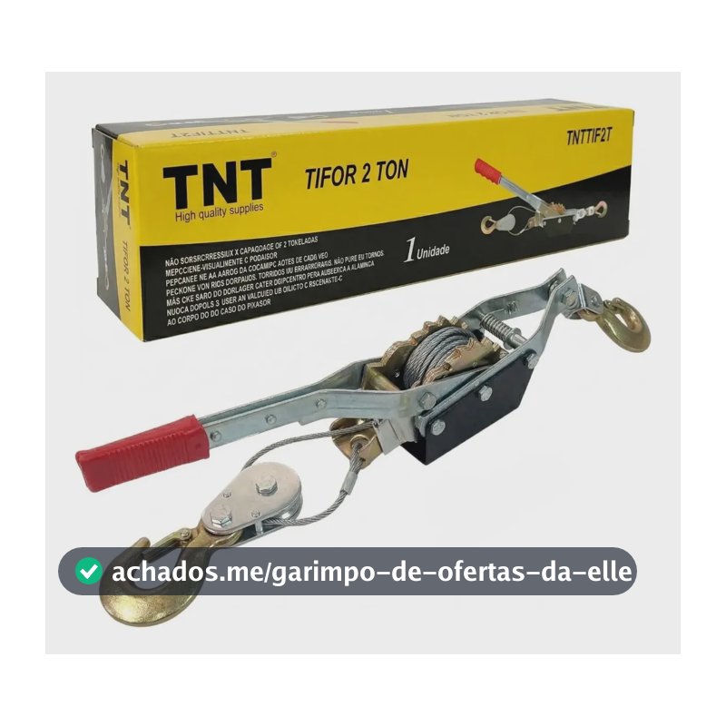 Guincho Manual Catraca Tifor Talha 2 Toneladas Aço Tnt