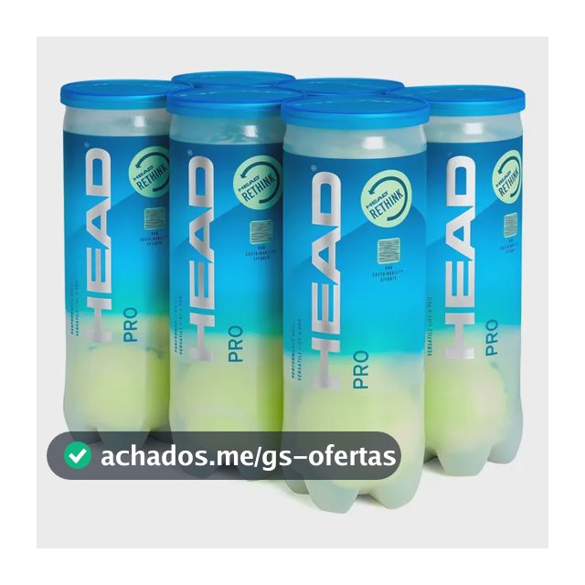 Bolinha de tênis Head Pro pacote com 6 tubos com 3 unidades cada um Amarelo
