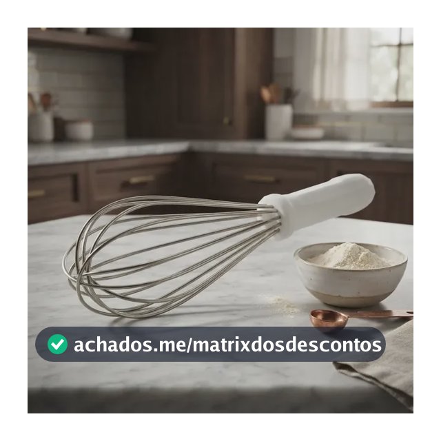 Batedor Fuê Cozinha Solrac Aço Inoxidável 25cm Branco
