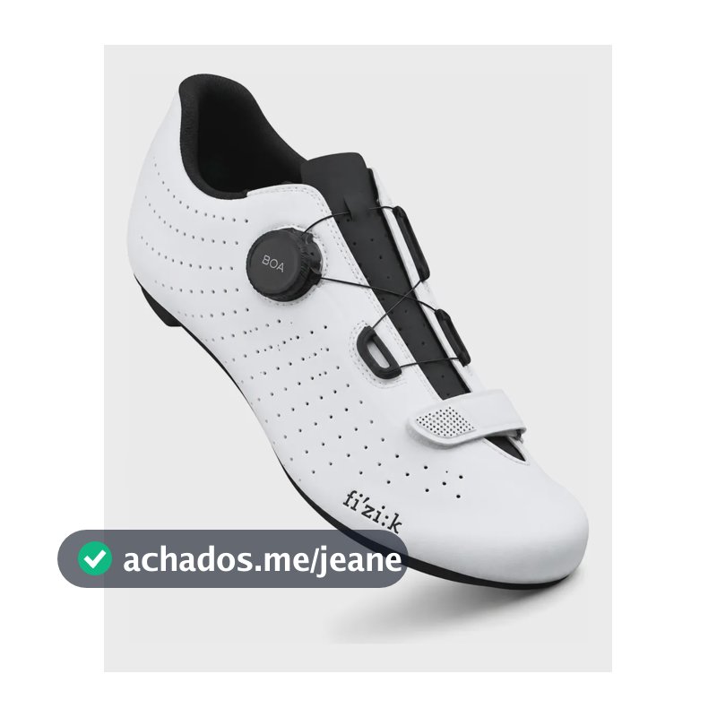 Sapatilha Fizik Bike Speed Road Overcurve Tempo R5 Boa Clip Branco Liso 41 Br