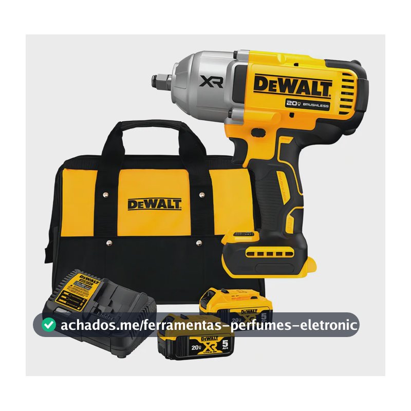 Chave De Impacto 2 Baterias 20v 5ah Dewalt Dcf900 Bivolt