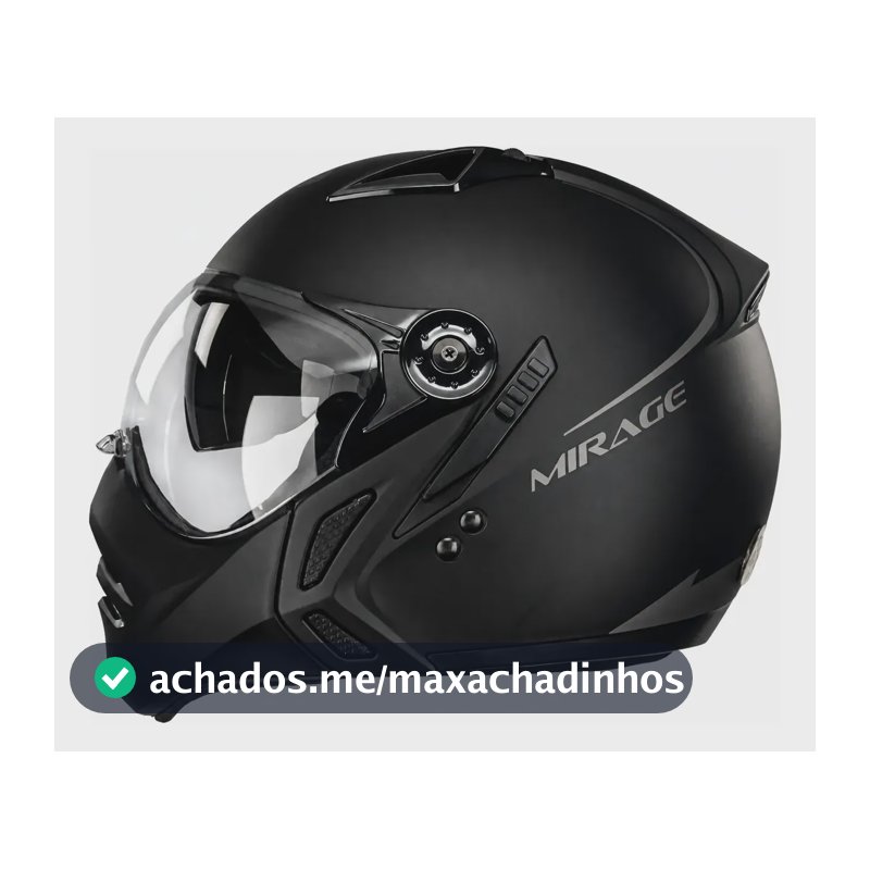 Capacete Mirage Peels Óculos Interno Preto Fosco F21
