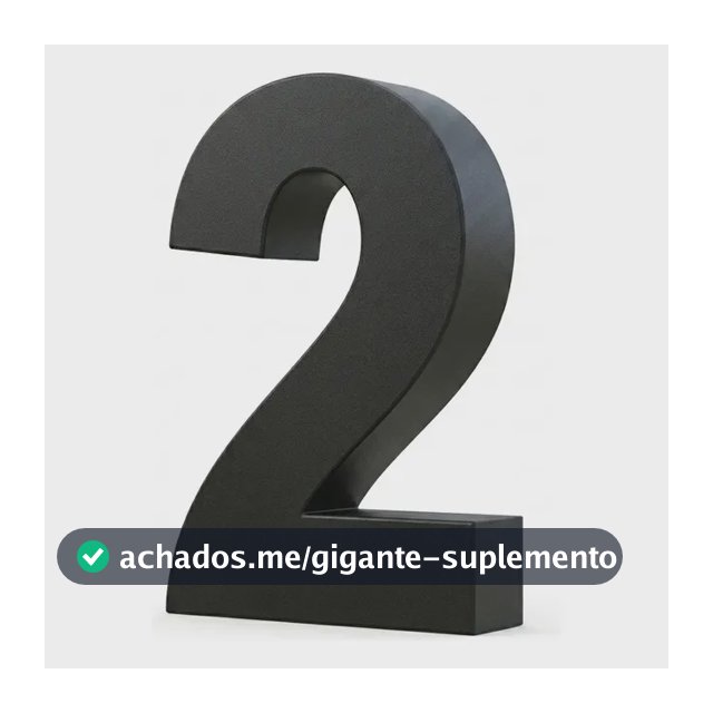 Números Em Aço Inox Preto 20cm 2cm Pintura Eletrostática Hd
