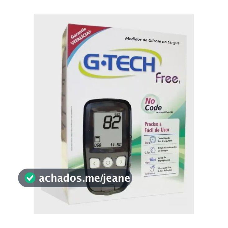 Kit Medidor de Glicose G-Tech Free com Lancetador e 10 Tiras