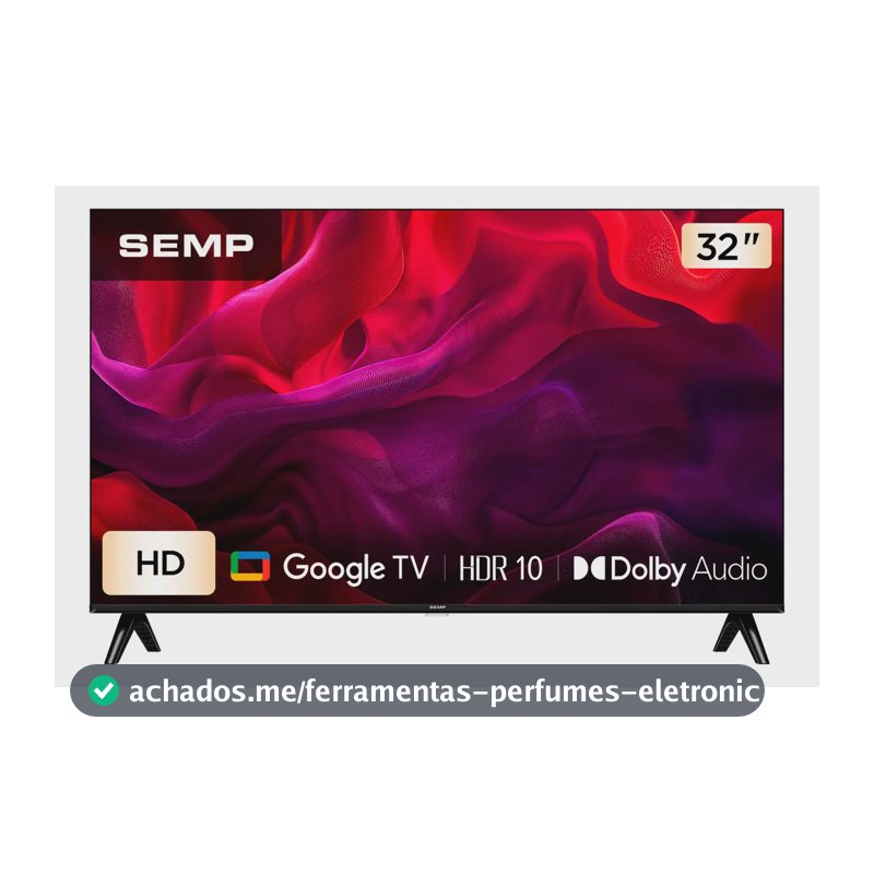 Smart Tv Semp 32 Polegadas Led Hd S42 Wifi Bluetooth Google Tv 2 Hdmi Hdr10 Dolby Audio 32s42