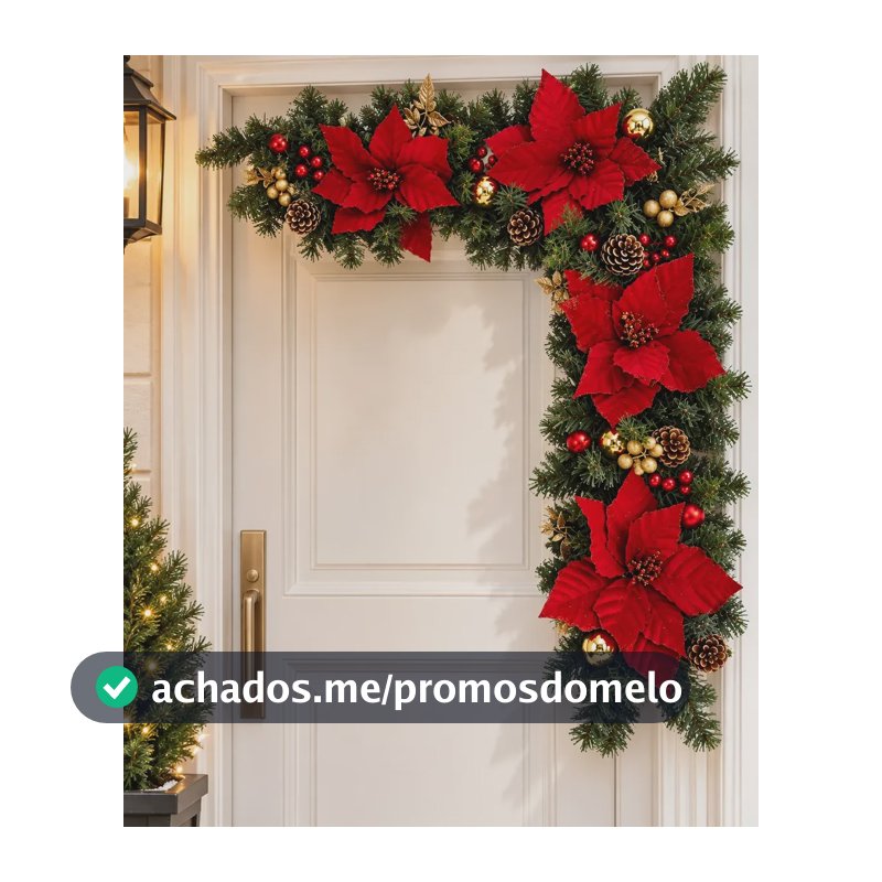 Arranjo De Canto De Porta Ou Mesa Para Natal E Ano Novo Luxo Vermelho