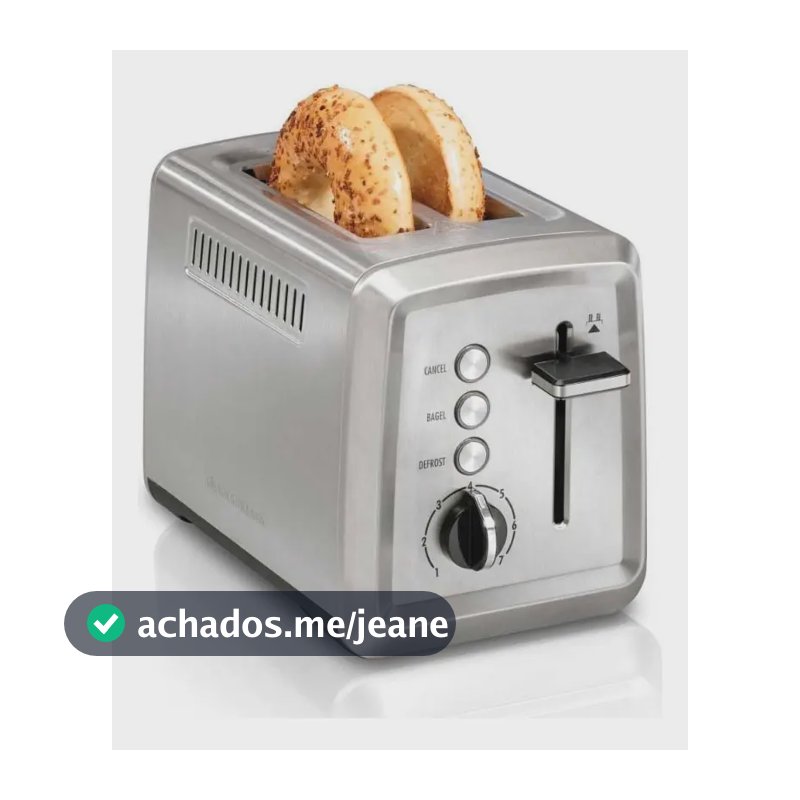 Torradeira Inox Elite Elétrica 230ºc 850w 7 Níveis De Torra 2 Fatias Grossas Com Bandeja De Migalhas Removível - Hamilton Beach
