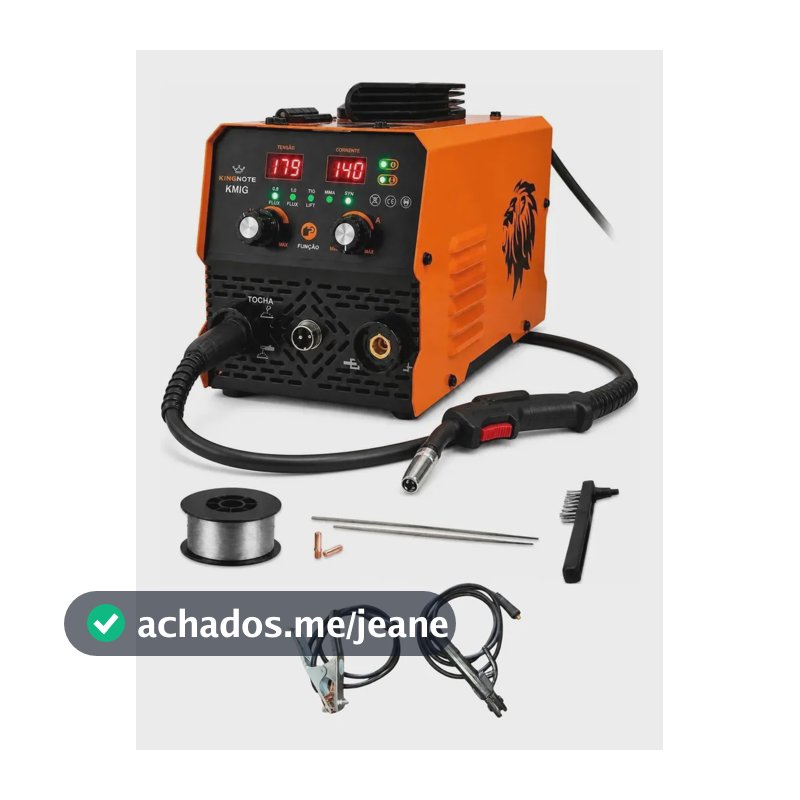Máquina De Solda Inversora Mig Sem Gás 140a 3 Em 1 Tig Lift Eletrodo King Note Sinérgico Rápido Solda Automática E Acessórios