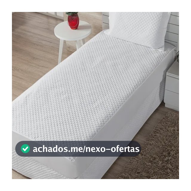 Protetor De Colchão Impermeável Antixixi Antimofo Solteiro Cor Branco Desenho Do Tecido Matelado