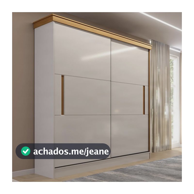 Roupeiro 2 Portas De Correr 2 Gavetas 189,5 Cm Branco