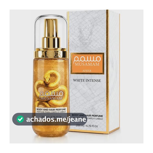 Musamam White Body And Hair 200ml Para Corpo E Cabelo Afeer