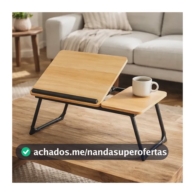 Mesinha De Colo Mdf Suporte Notebook Tablet Copo Sofá Cama Madeira