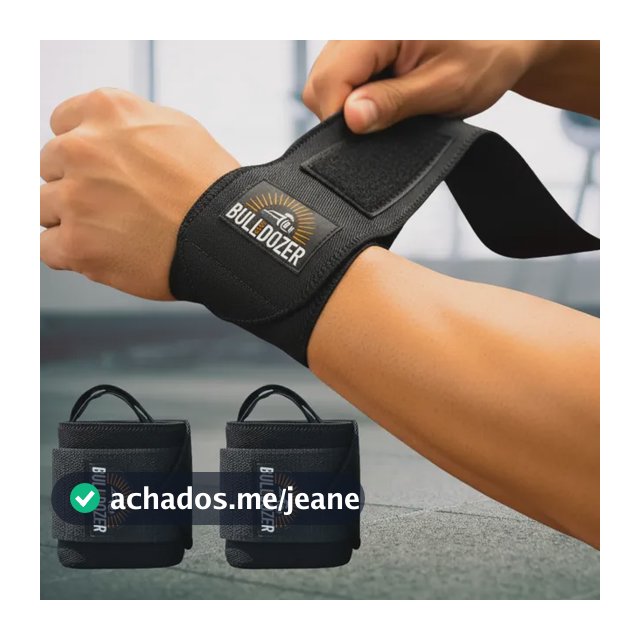 Par Munhequeira Elástica Pro Compressão Ajustável Musculação