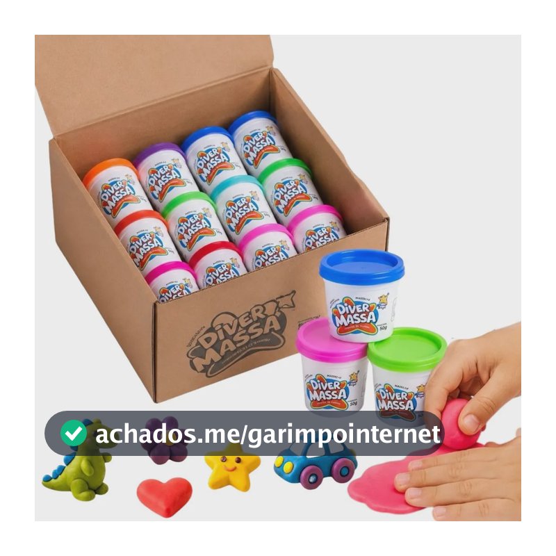 Kit 24 Massa De Modelar Sortida Lembrança Festa Aniversário Colorido