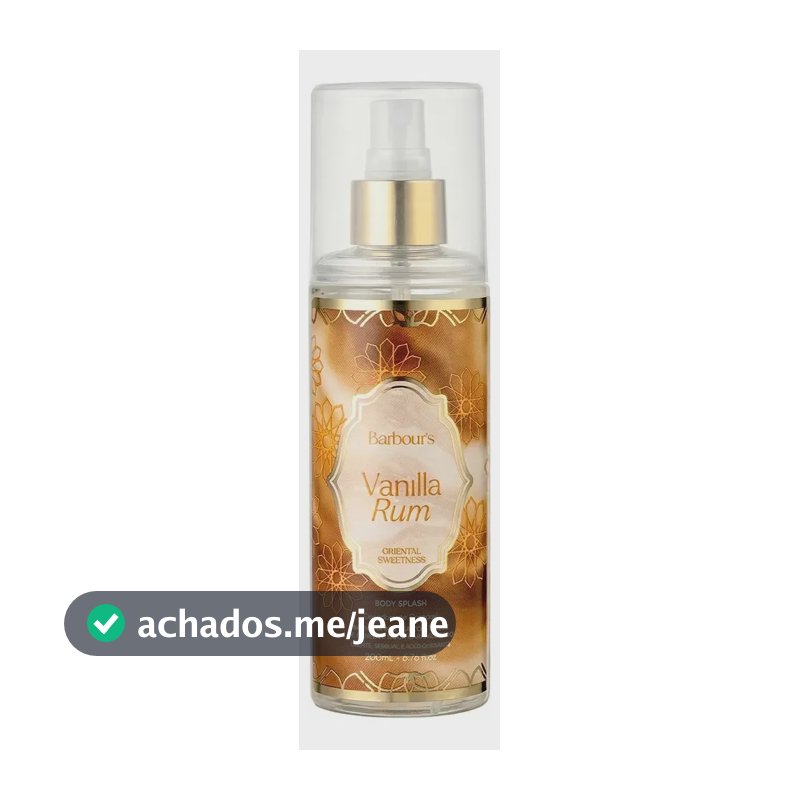 Body Splash Vanilla Rum Feminino Barbour's Inspire Oriental