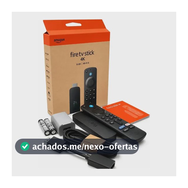 Amazon Fire TV Stick 4K Wi-Fi 6 Alexa 8GB Controle por Voz