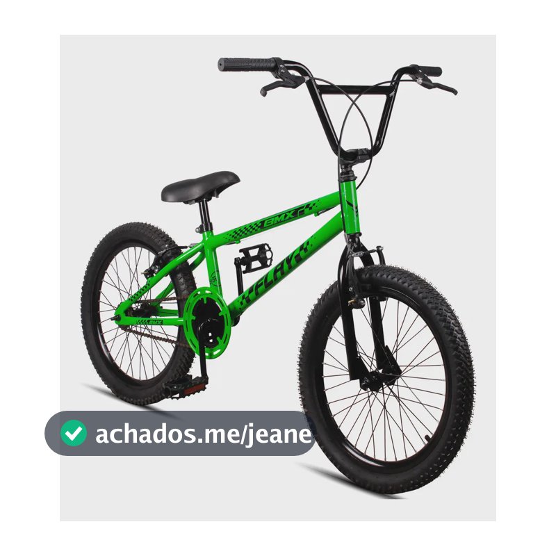 Bicicleta Infantil Aro 20 Bmx Flay Freio V-brake Aro Aero Cor Verde