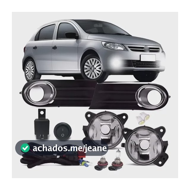 Kit Farol Milha Gol Voyage Saveiro G5 2009 2010/13 + 4brinde Transparente