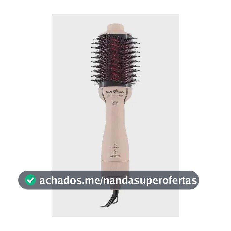 Escova Secadora Britânia Bivolt 1300w Soft Bec07r Original