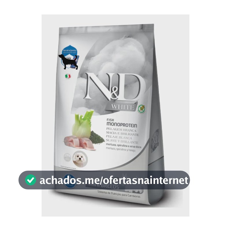 Ração para Cães Farmina N&D White Adulto Mini/pequena Merluza Sem Grãos 2kg