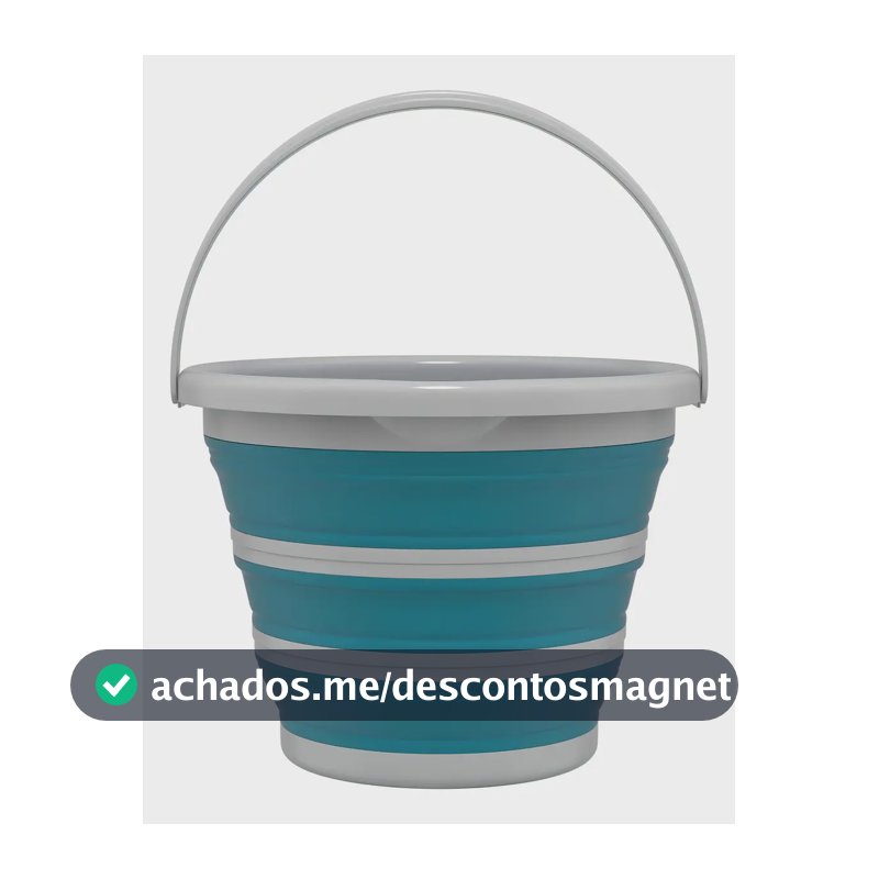 Balde Retratil 10 Litros Dobravel Verde Esmeralda Flash Limp