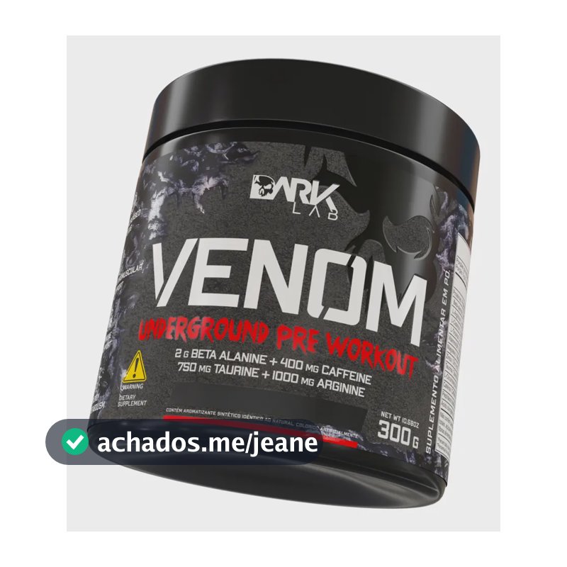 Pre Treino Venom 300g Limão Dark Lab - 60 Doses