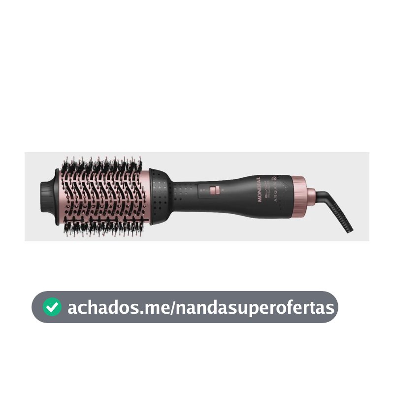 Escova Secadora Es-14-BI Black Rose Argan 1200W Mondial