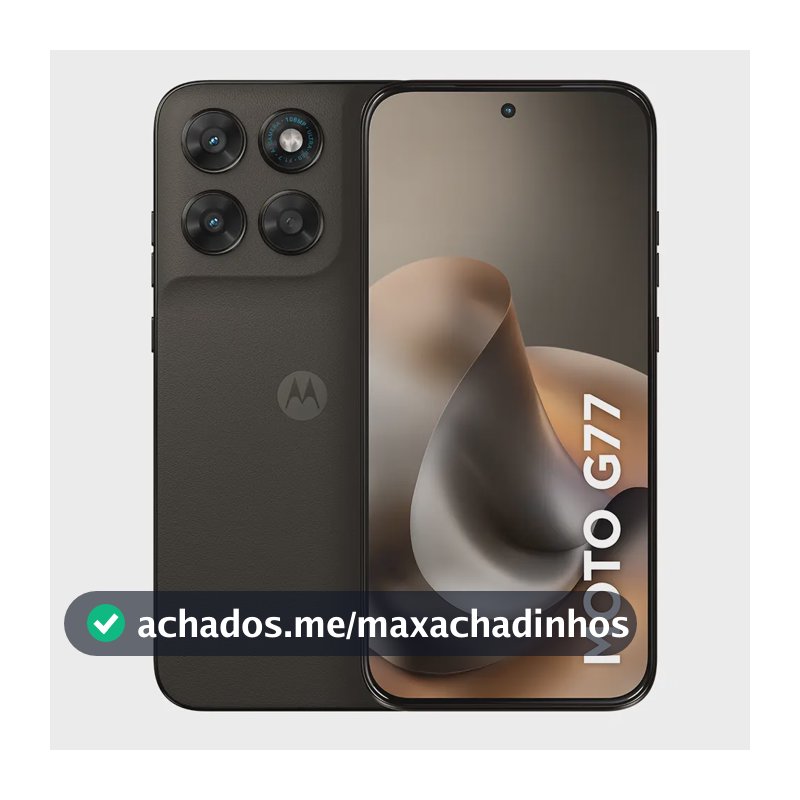 Smartphone Motorola Moto G77 5g - 256gb 8gb Ram + 16gb Ram Boost, Camera 108mp Ultra-pixel, Tela 1.5k Extreme Amoled 120hz, Ultrarresistente - Marrom