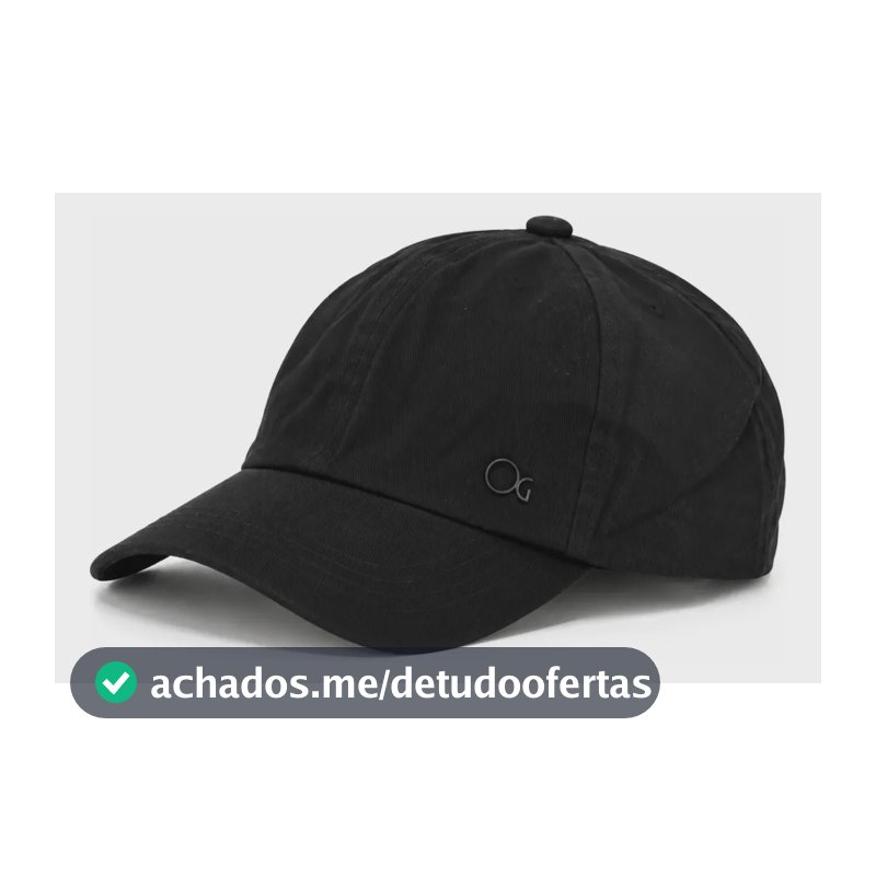 Boné Ogochi Básico Algodão Aba Curva Masculino Premium Preto Único Liso