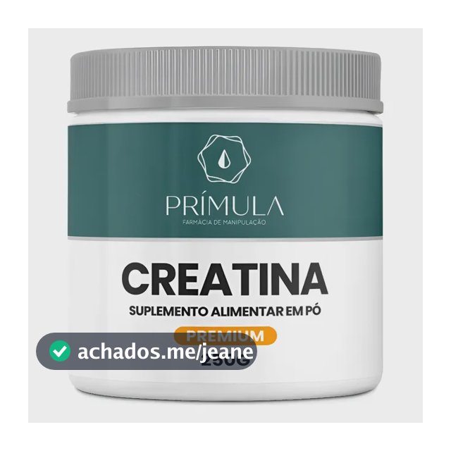 Creatina Premium Primula Em Pó 250g + Força E Desempenho