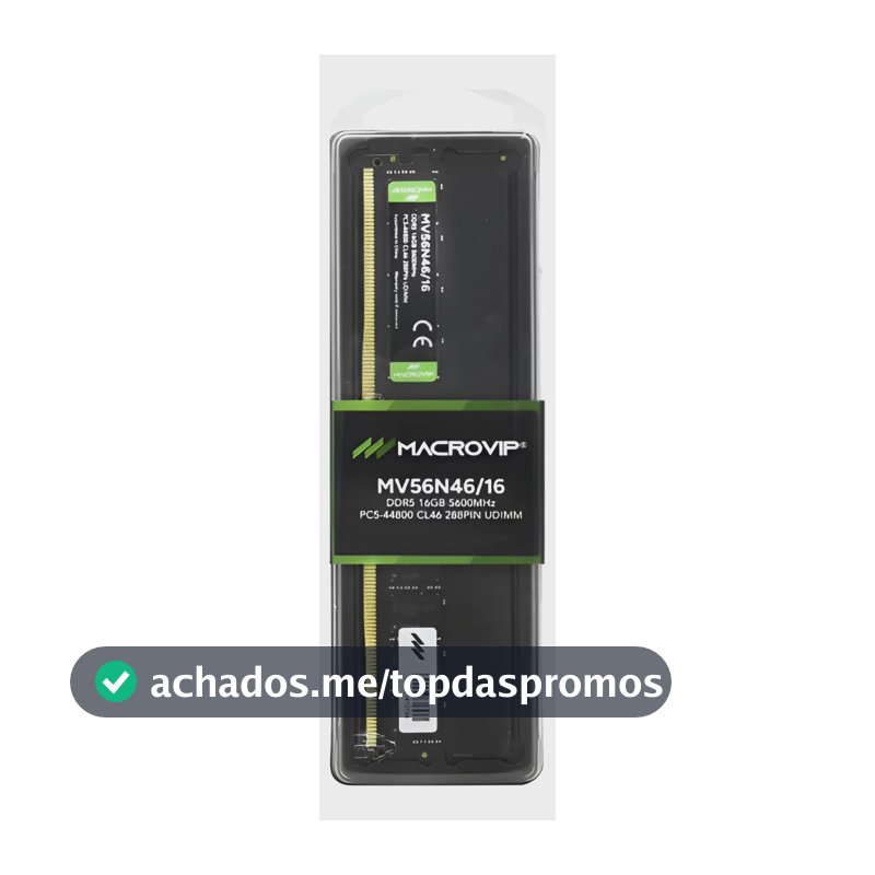 Memória DDR5 16GB 5600MHz Macrovip para Desktop