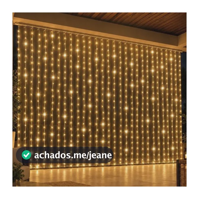Cortina 900 Leds 4x3 Branca Quente Com Strobo Aprova D'água Strobo Branco Quente 220v