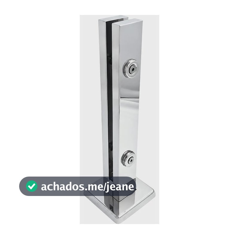 Kit 10 Colunas Torre Em Inox 40cm 2 Furos Guarda Corpo